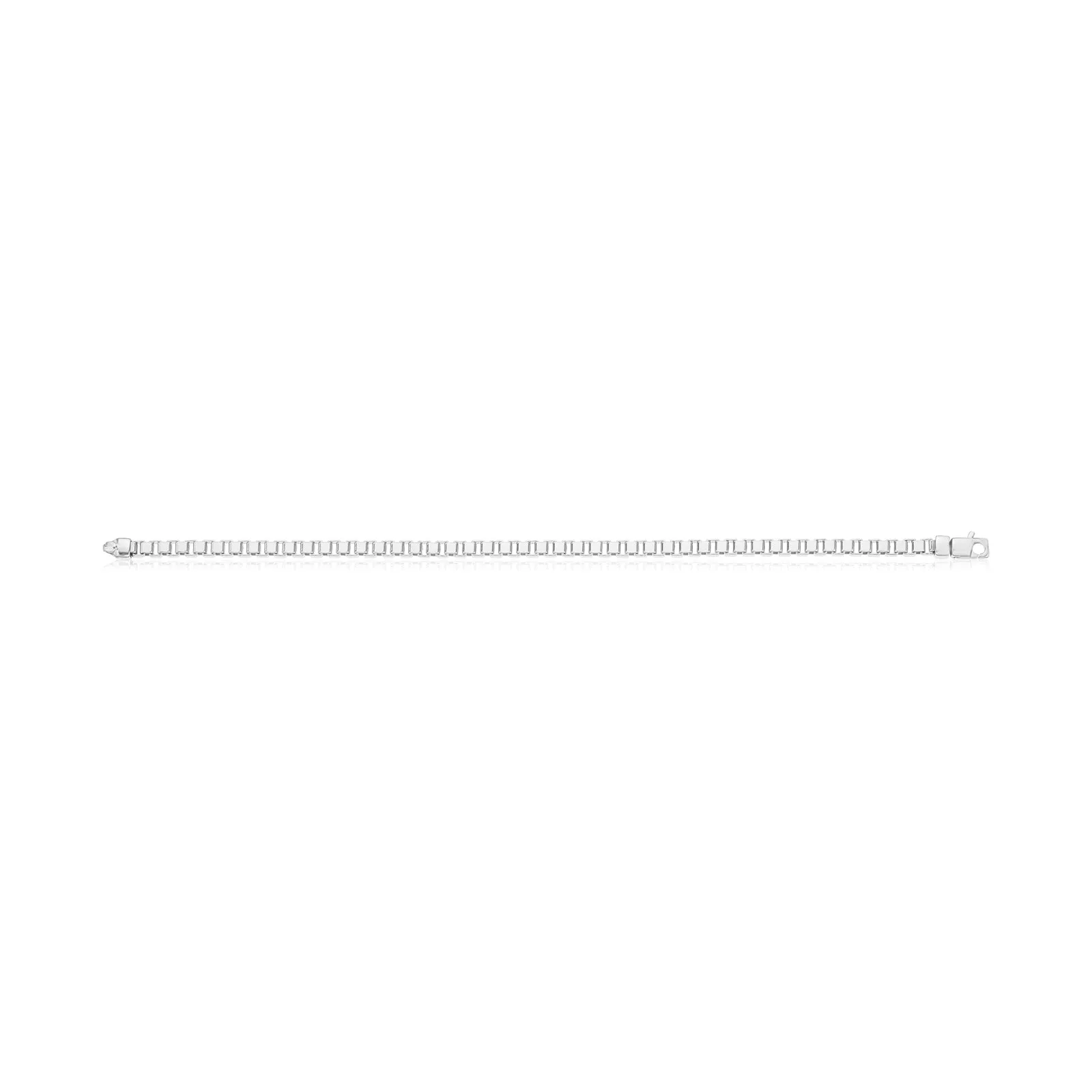 Sterling Silver 21cm Box Chain Bracelet