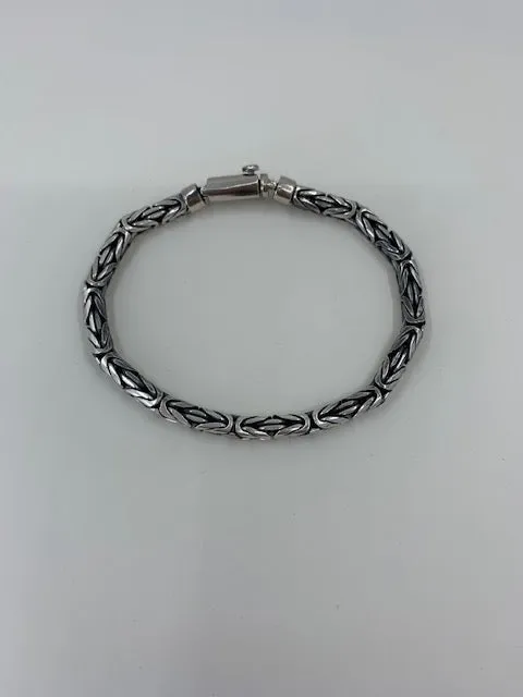Sterling Silver Byzantine Bracelet