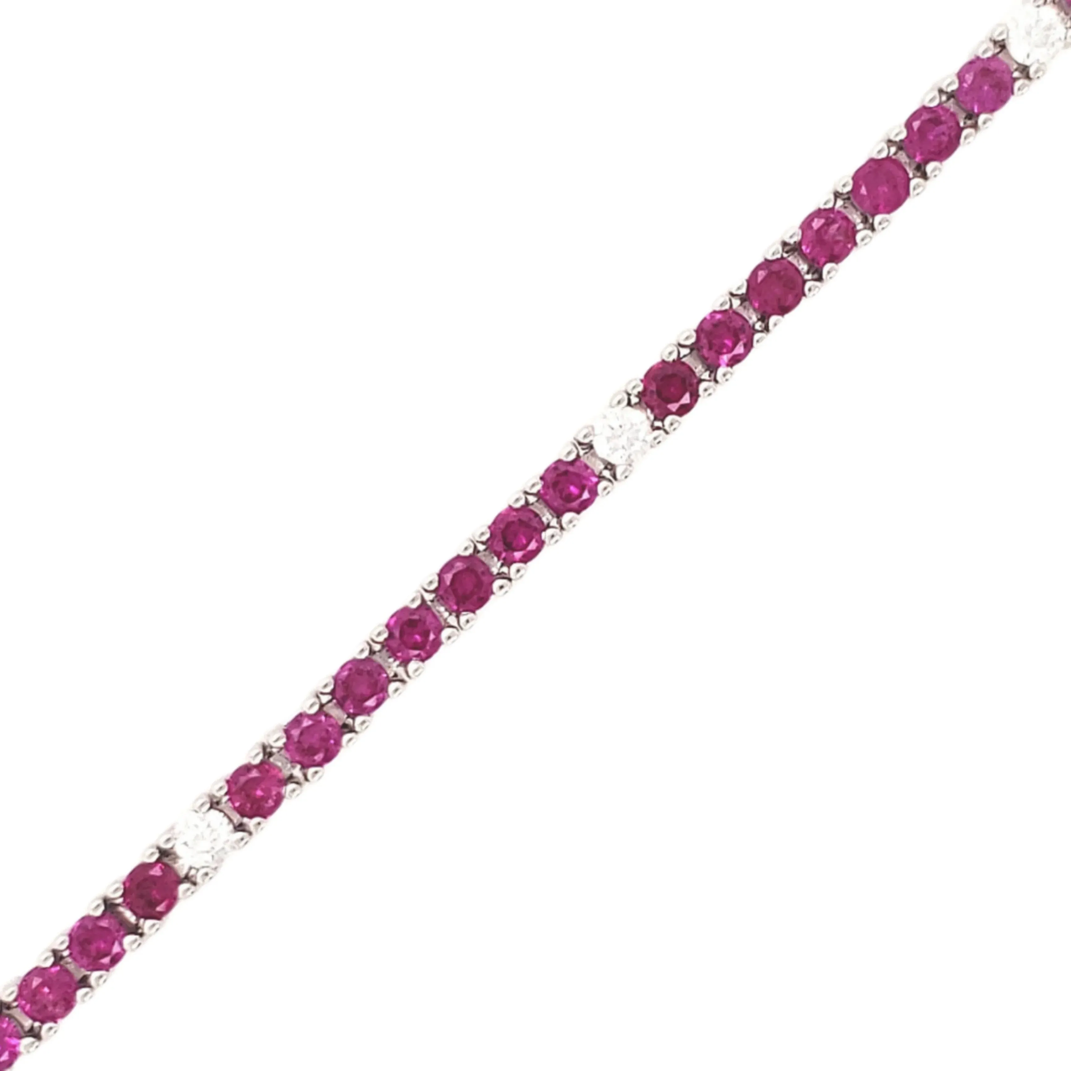 Sterling Silver Ruby, Emerald, and Sapphire 3.5mm Colored CZ Stone Bracelets