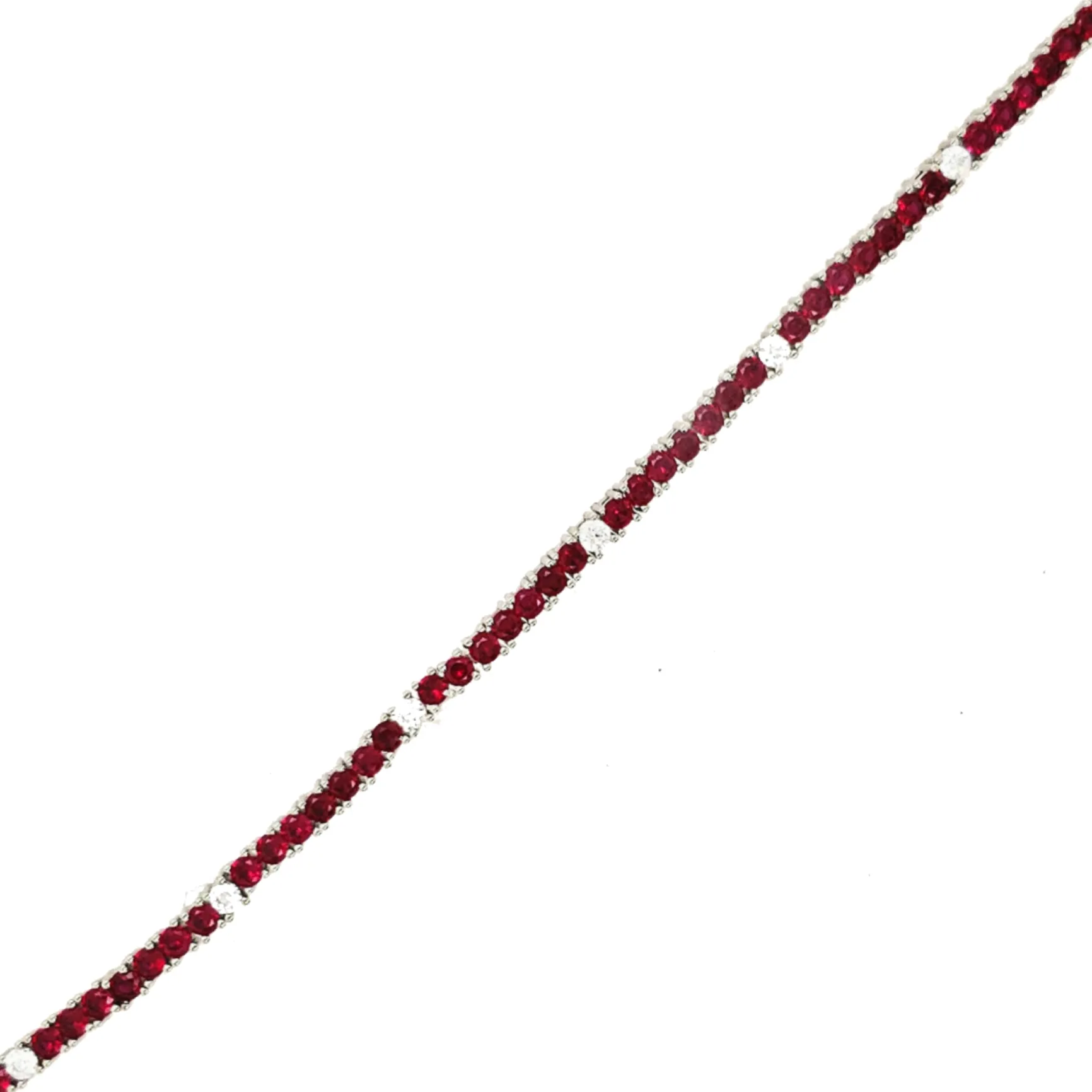 Sterling Silver Ruby, Emerald, and Sapphire Colored CZ Stone Adjustable Tennis Bracelets