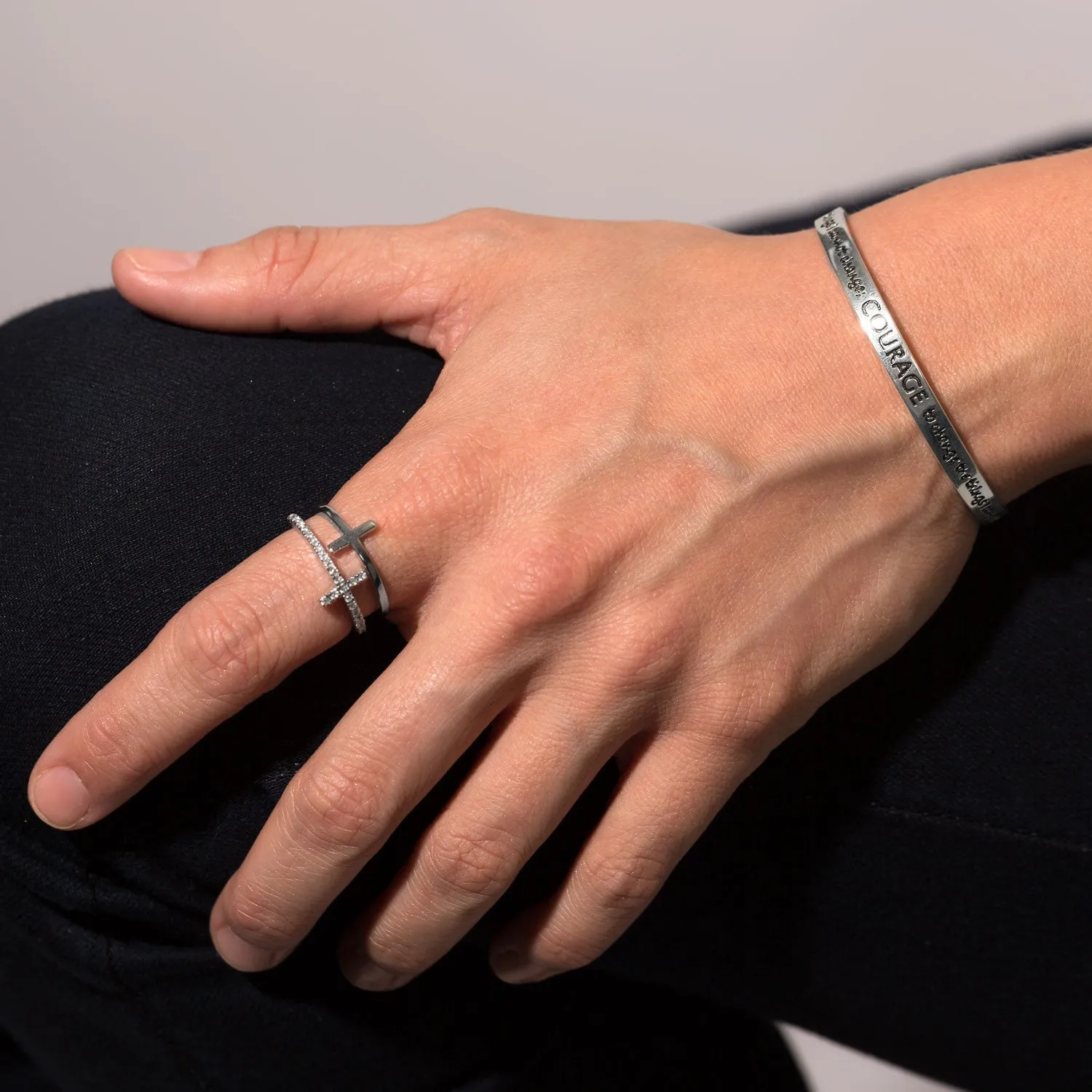 Sterling Silver Serenity Cuff Bracelet
