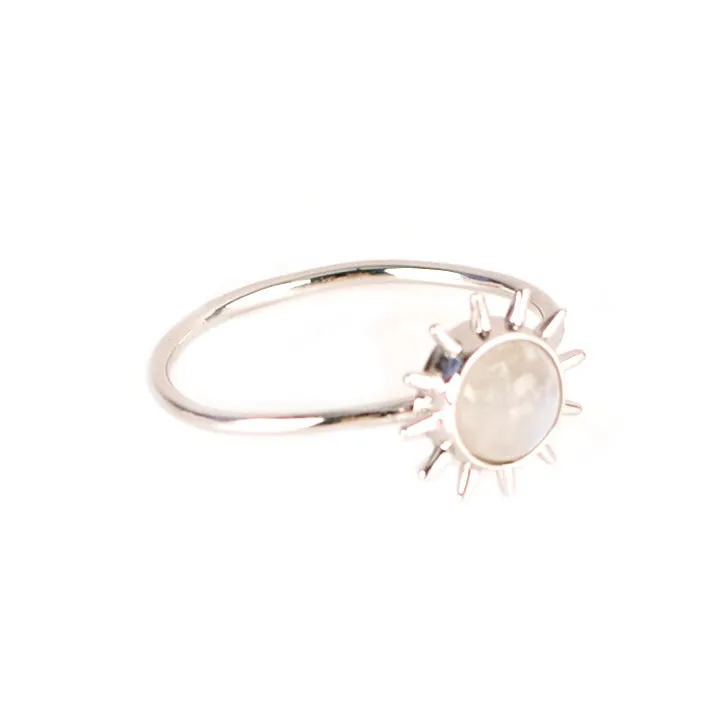 Sunny Moonstone Ring