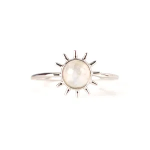 Sunny Moonstone Ring