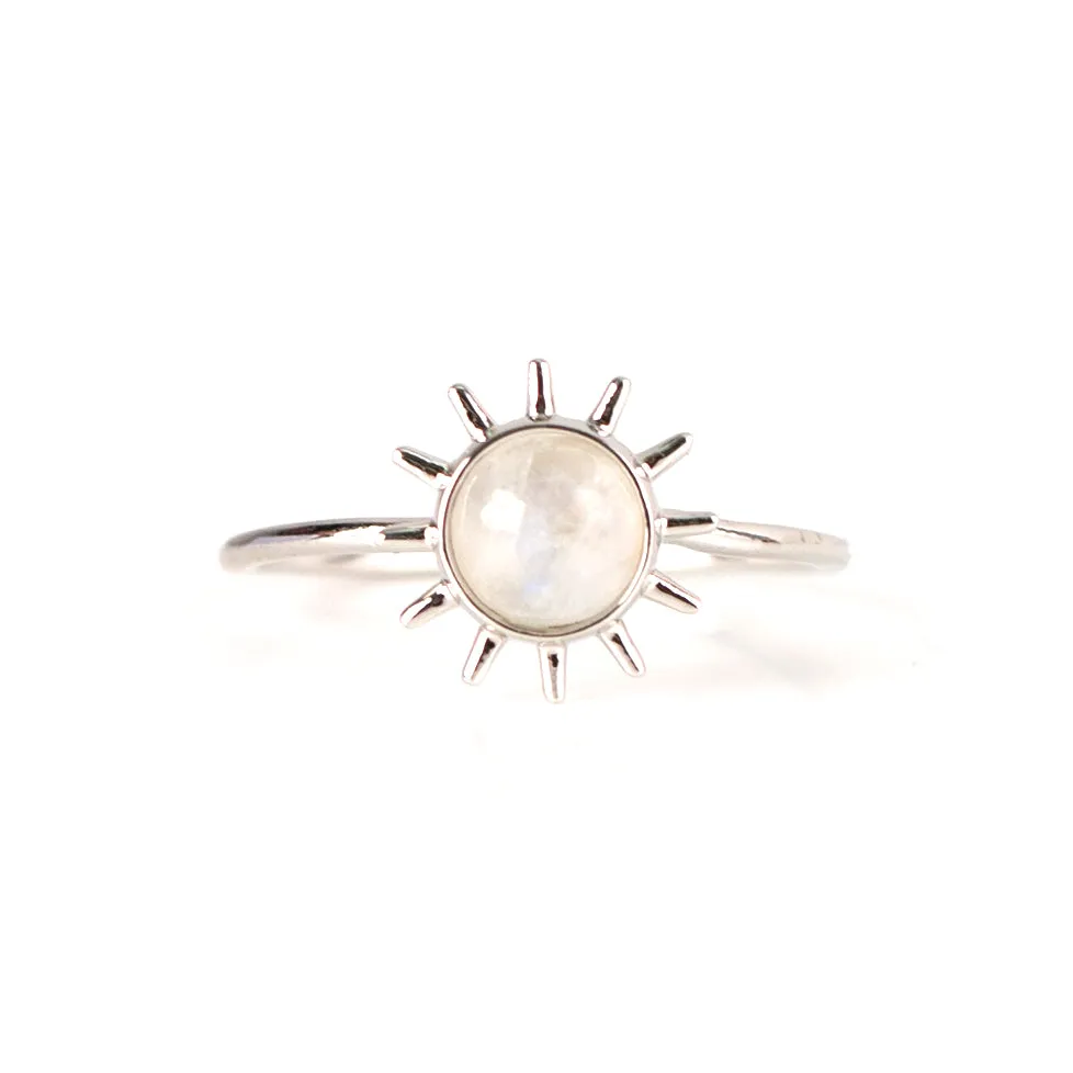 Sunny Moonstone Ring