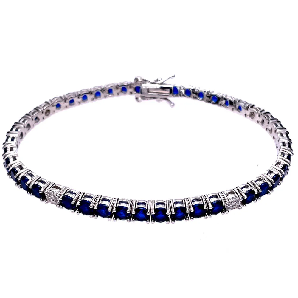 Tennis Bracelet with CZ Accent (3.5 mm - 4 Prong)