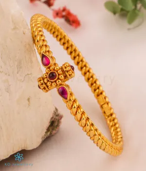 The Classic Golusu Antique Silver Openable Bracelet (Size/2.4/2.8)