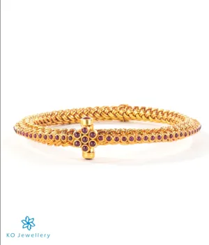 The Prahara Silver Kempu Bracelet (Size 2.2/2.4/2.6/2.8)