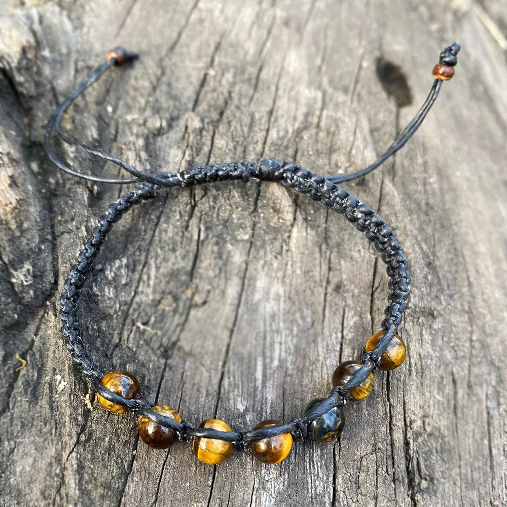 Tiger's Eye Threaded Bracelet