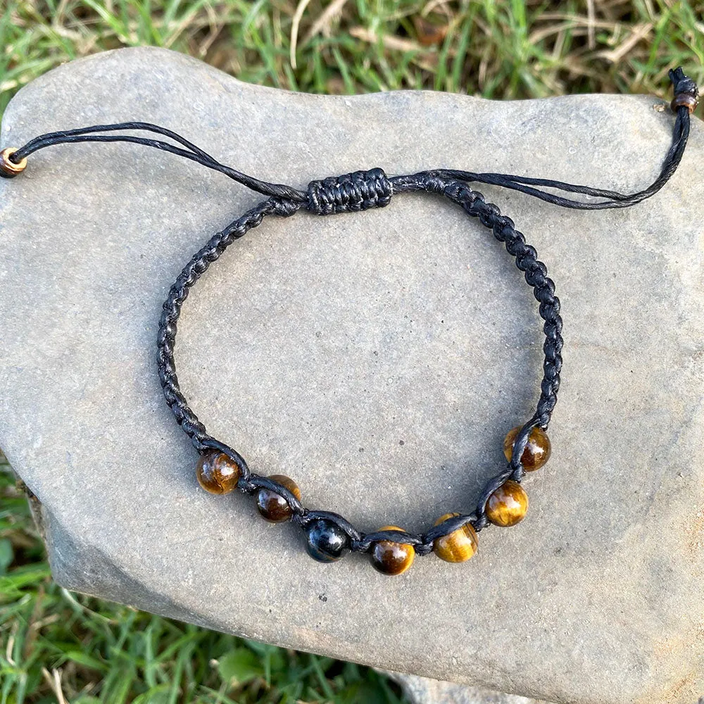Tiger's Eye Threaded Bracelet