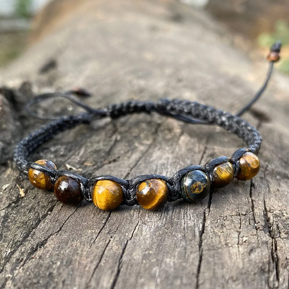 Tiger's Eye Threaded Bracelet