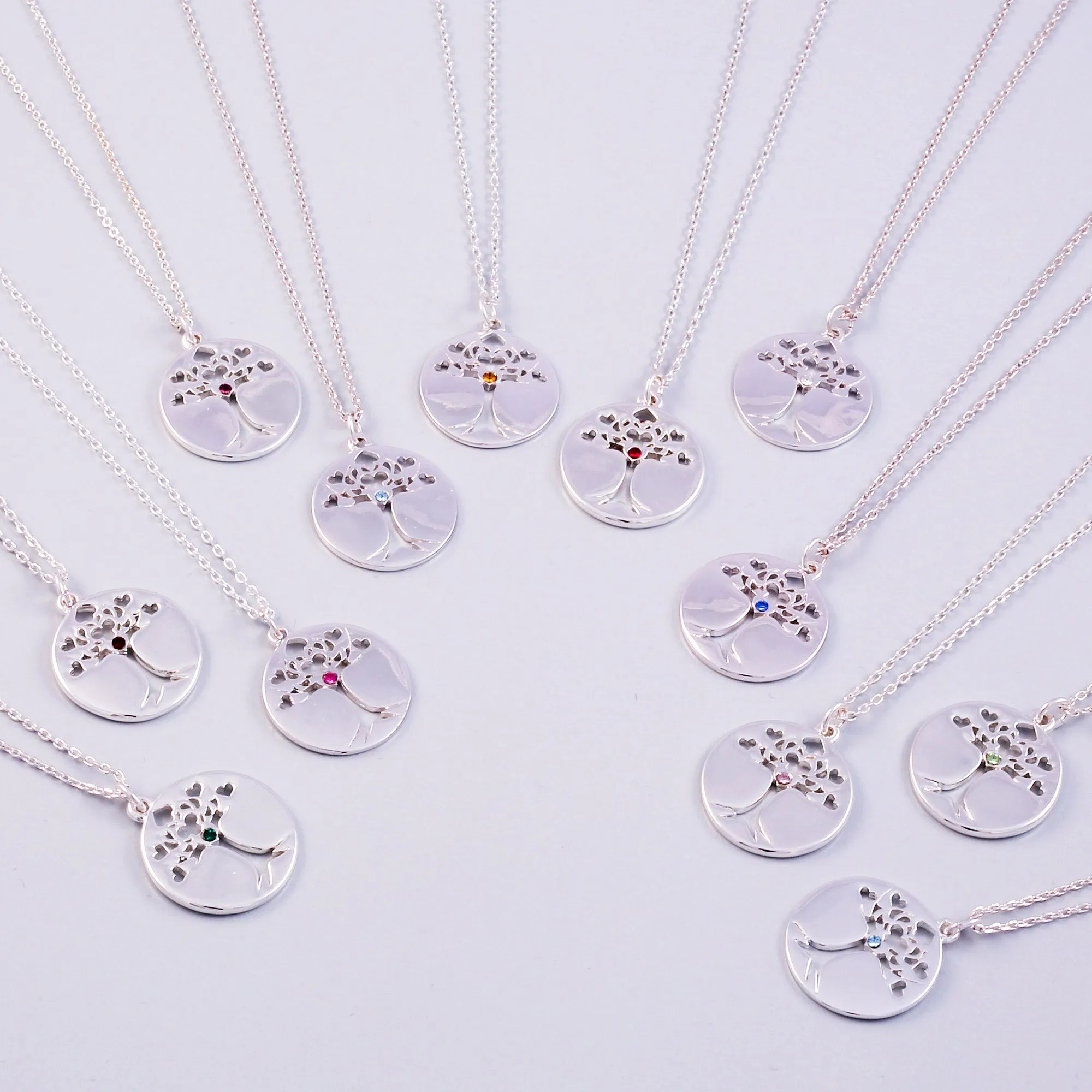 Tree of Life Peridot August Birthstone Necklace