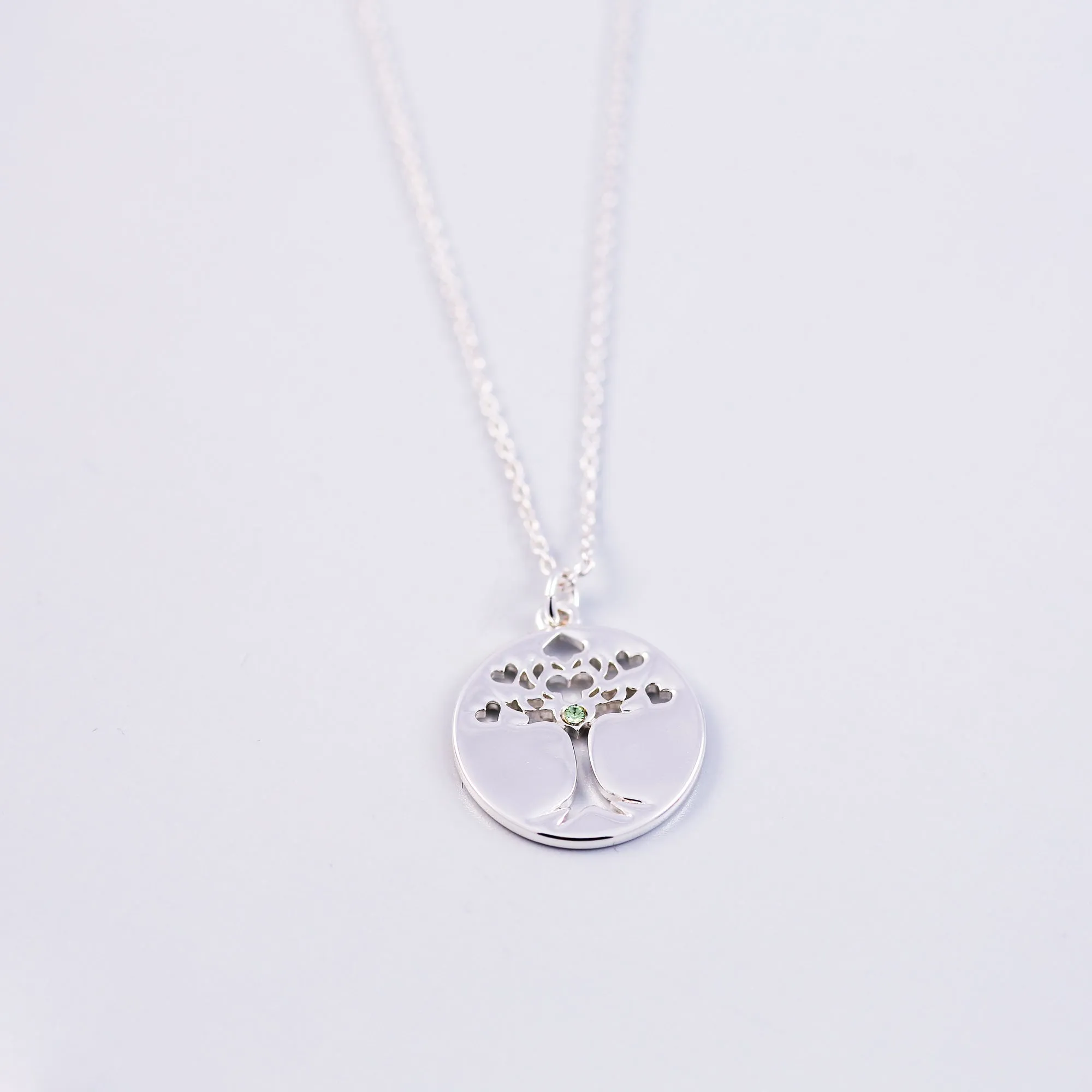 Tree of Life Peridot August Birthstone Necklace