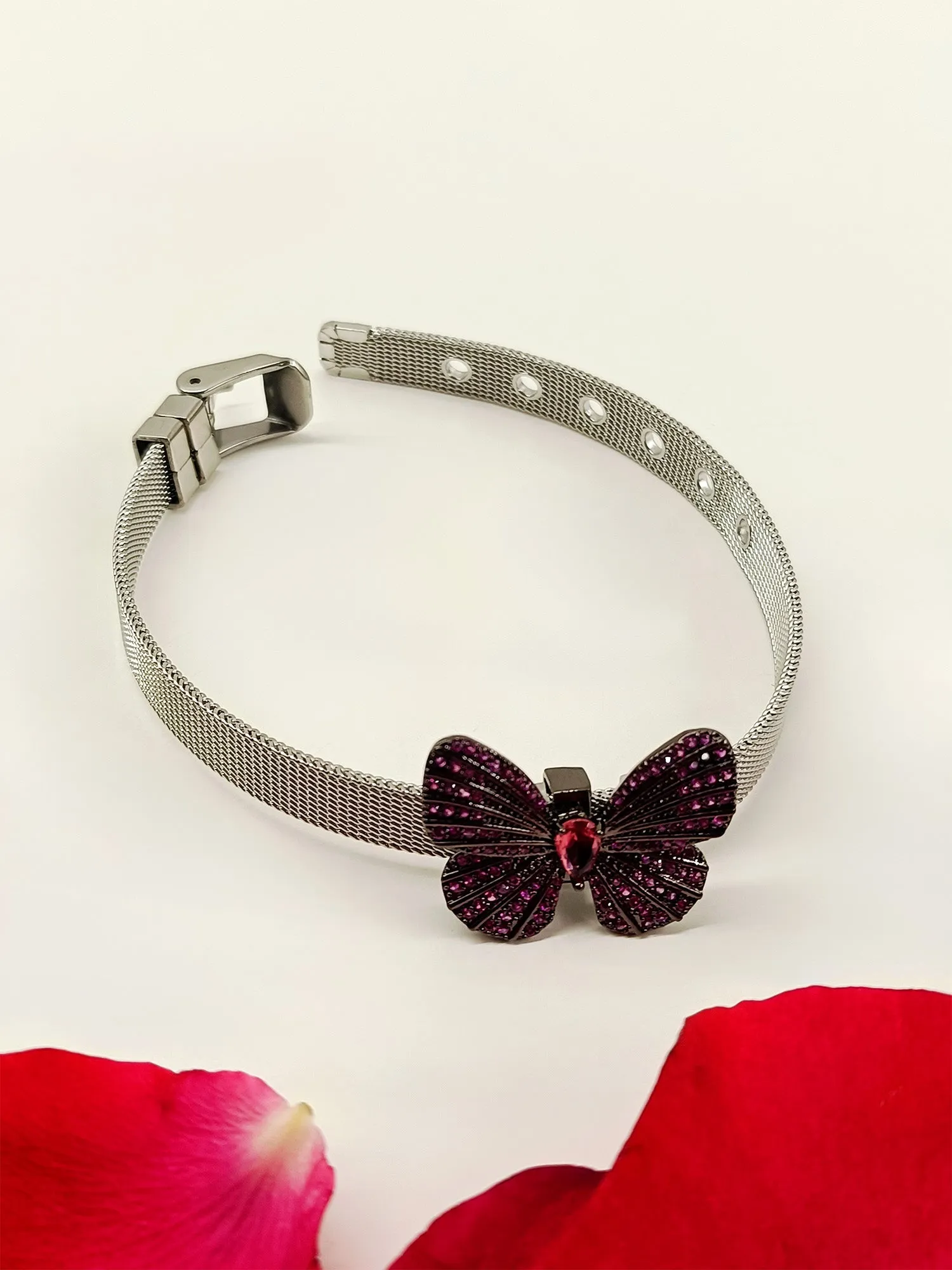 Truba Ruby Butterfly Shape Victorian Bracelet