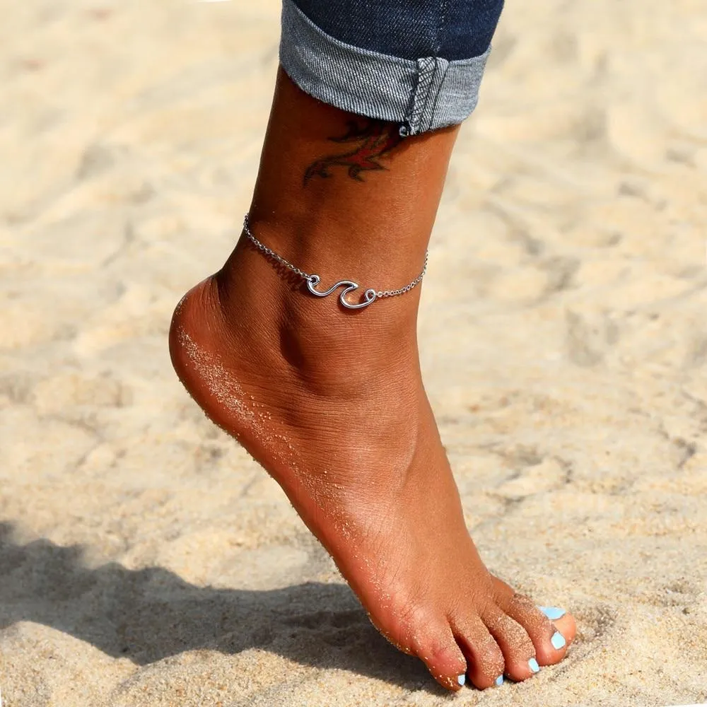 Vintage Bohemian Wave Anklet For Women Anklet Leg Bracelet For Summer