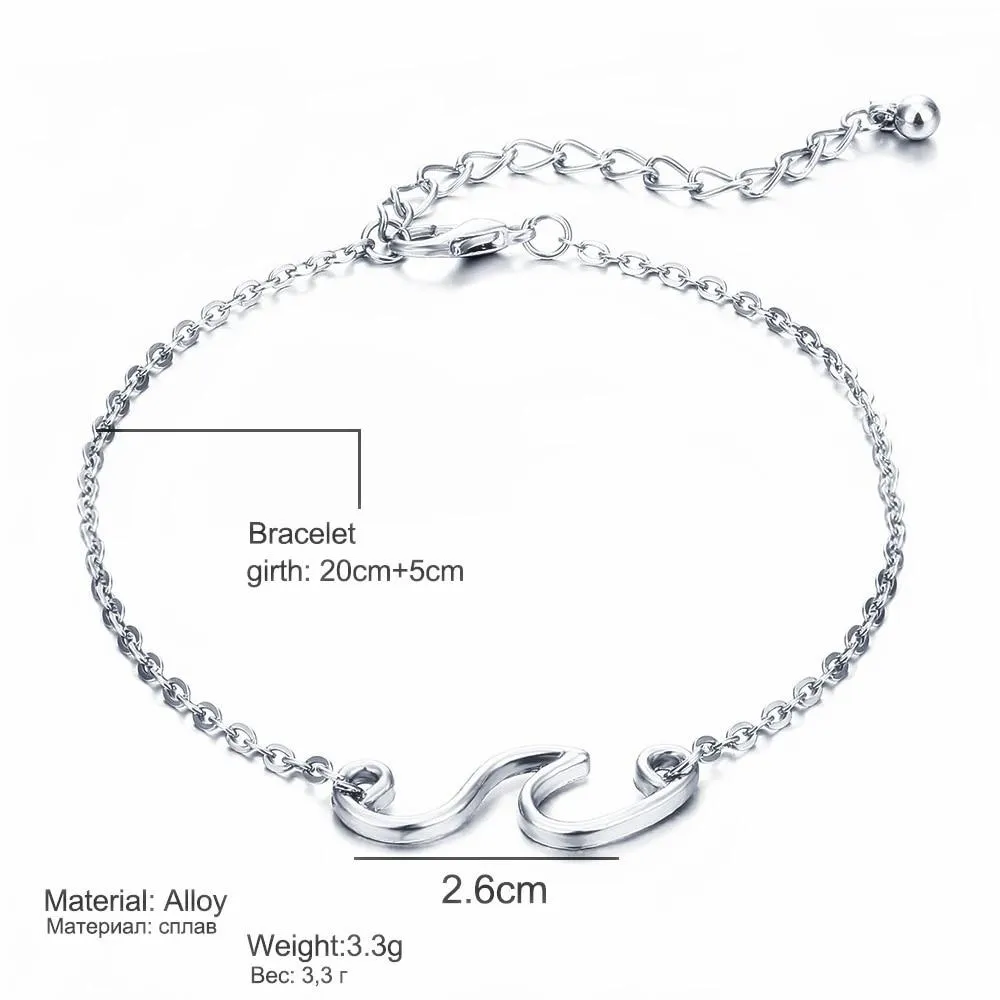Vintage Bohemian Wave Anklet For Women Anklet Leg Bracelet For Summer