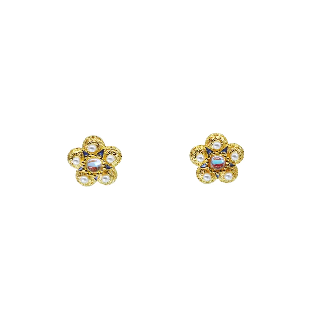 Vintage Style Flower Studs