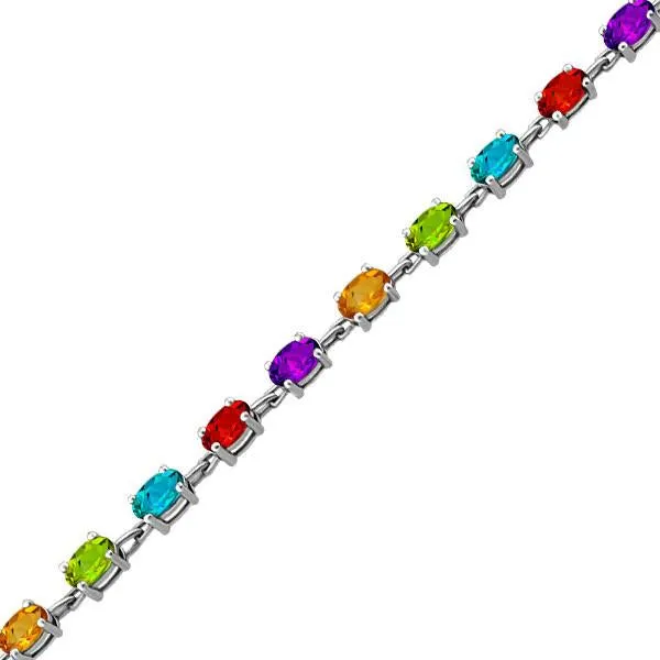 White Gold Gemstone Bracelet