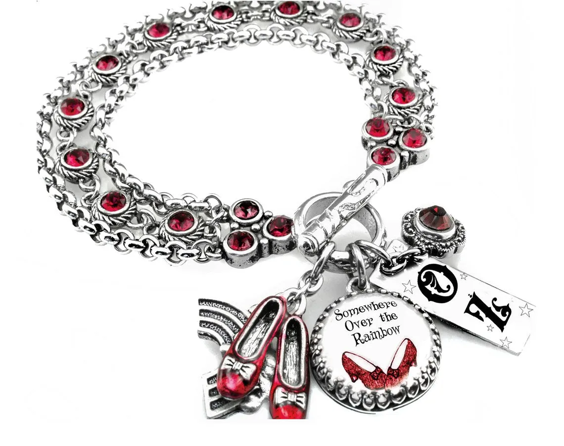 Wizard of OZ Bracelet, Ruby Red Shoes