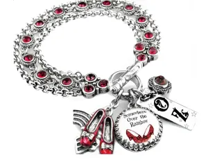 Wizard of OZ Bracelet, Ruby Red Shoes
