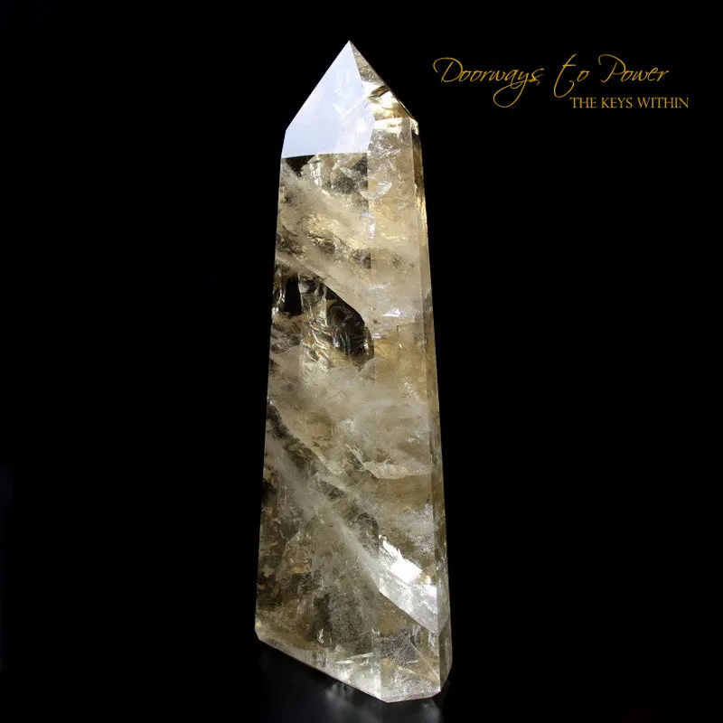 XL Citrine Quartz Devic Temple Crystal Point 'Prosperity & Abundance'