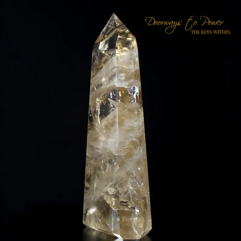 XL Citrine Quartz Devic Temple Crystal Point 'Prosperity & Abundance'