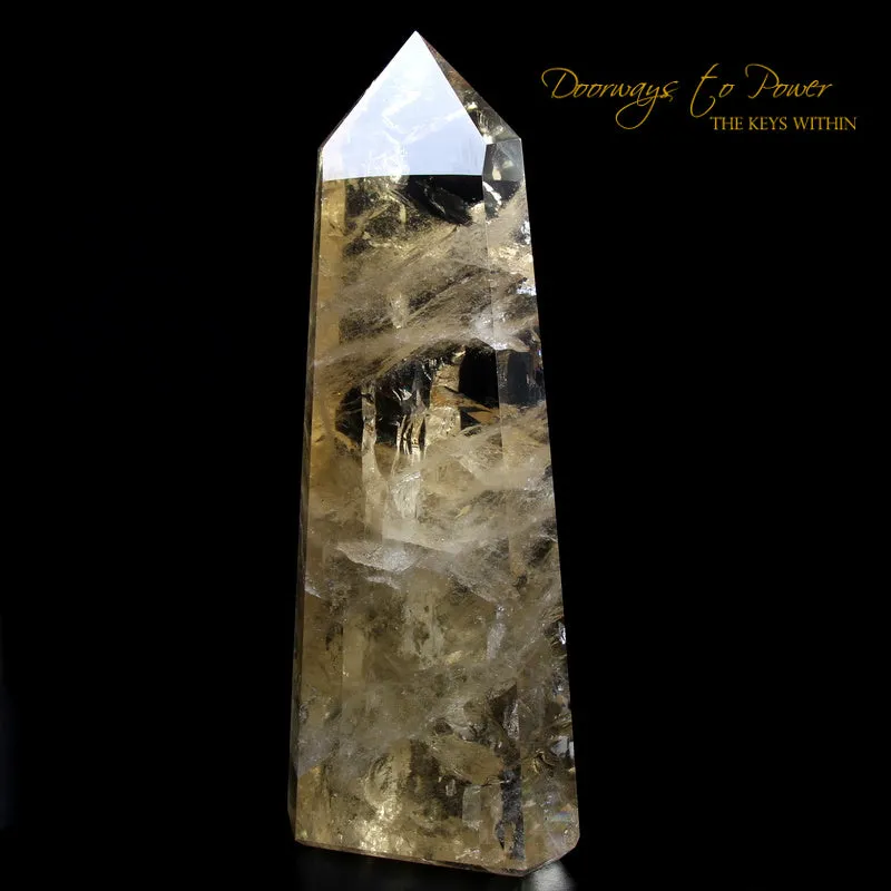 XL Citrine Quartz Devic Temple Crystal Point 'Prosperity & Abundance'
