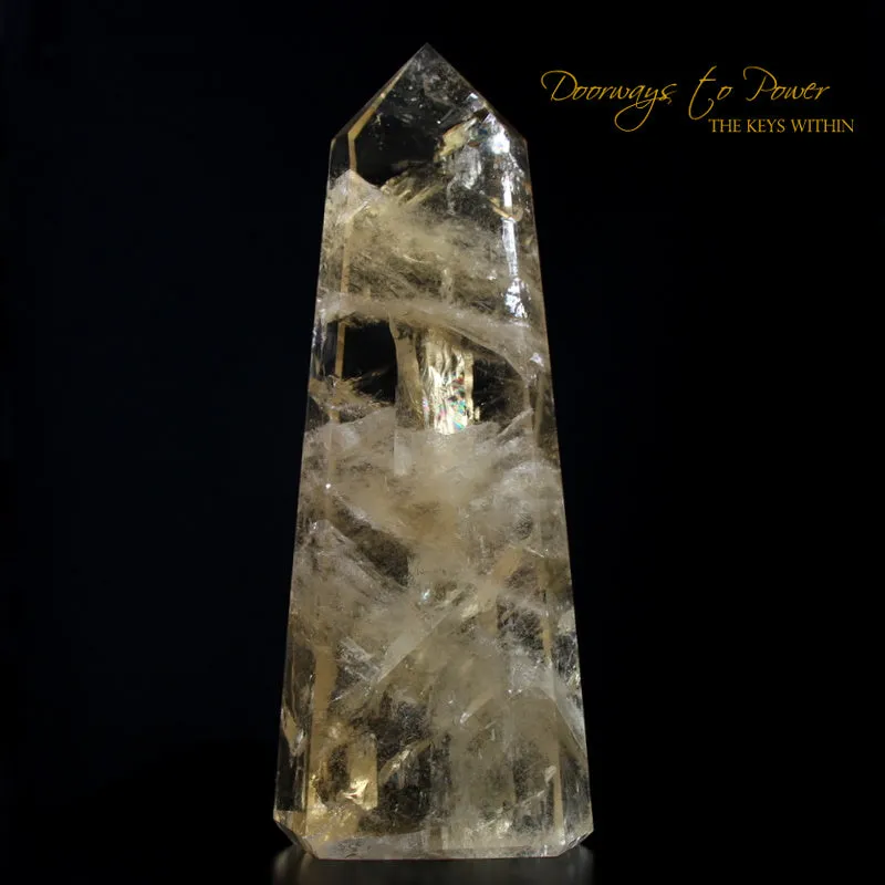 XL Citrine Quartz Devic Temple Crystal Point 'Prosperity & Abundance'