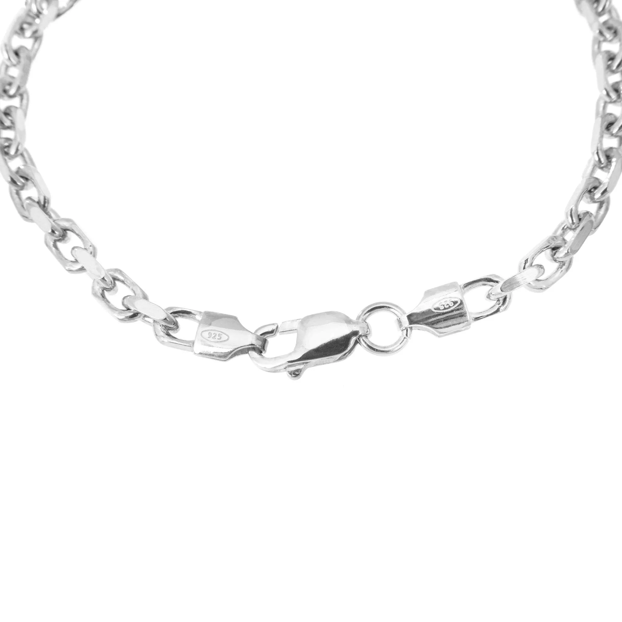 Yellow Chimes 92.5 Silver Bracelet for Men 92.5 Sterling Silver Hallmark and Certified Purity Silver Chain Bracelet for Women and Men(Unisex)