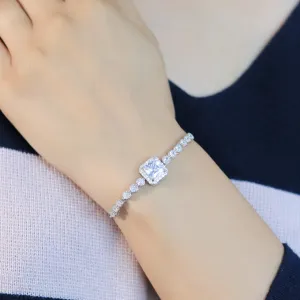 Zarkan Classic Solitaire Silver Bracelet